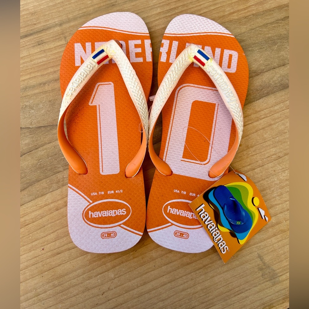 Havaianas Netherlands 2010 World Cup Limited Edition Sandals Men’s US 7/8 NWT